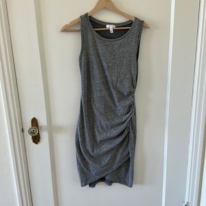 Grey cotton bodycon dress